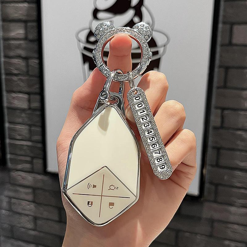 Chang'an Dark Bluesl03Smart Key Case Dedicated2022Dark Blue Key Case Protective Cover Metal Casing Buckle High-End