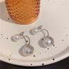 New Cold Wind Wearing Pearl Earrings Before and After Women's Simple Temperament Light Luxury High Sense Stud Earrings Versatile Fashion Earrings
