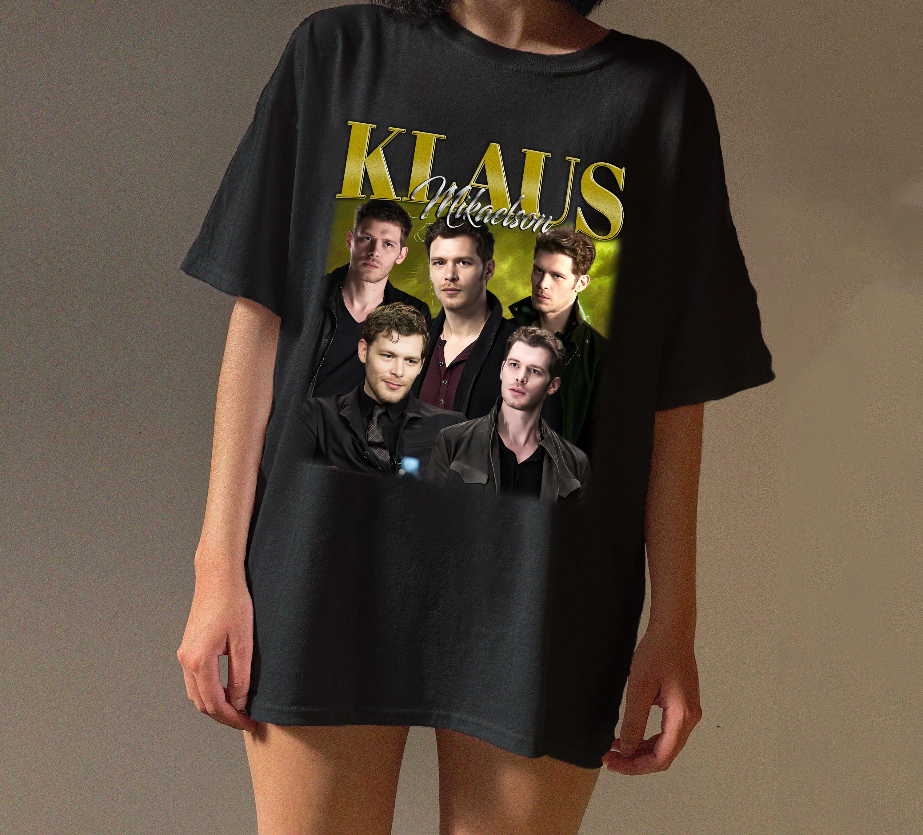 

KLAUS MIKAELSON Character Printed Tshirt Women and Unisex American TV Series Theme Top SpringSummer Short Sleeve Unisex Tshirt S