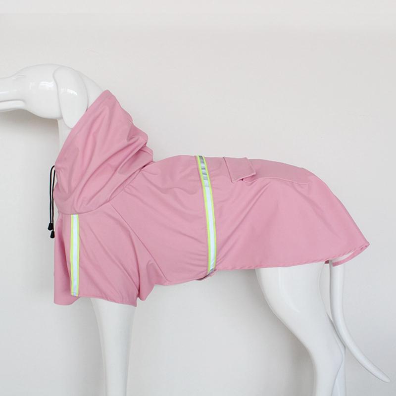 

Dog Raincoats Reflective Dogs Rain Coat Waterproof Jacket Pet Fashion Outdoor Breathable Small Medium-sized Large Dogs Clothes S рожевий