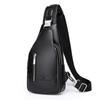 LISHEN Men's Casual Soft PU Leather Chest Bag
