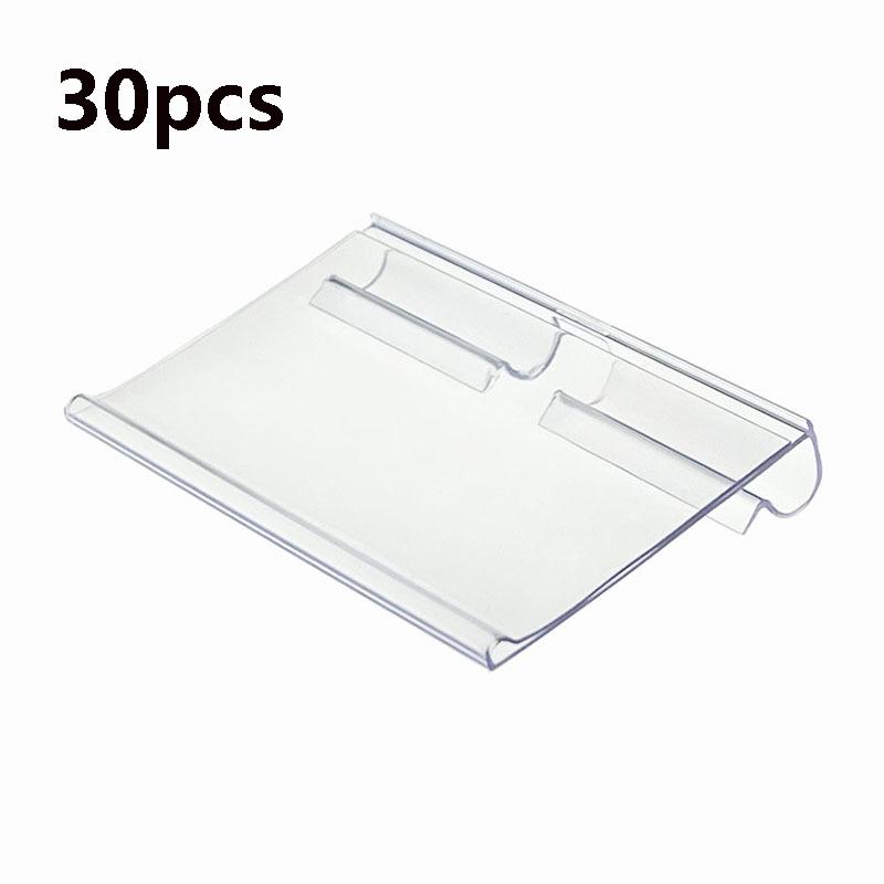 10/30Pcs Label Holder, PVC Transparent Plastic Reusable Price Tag Holder, Suitable for Large Shopping Malls, Supermarkets, Store