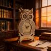 3D Wooden Puzzle Owl Clock DIY Wooden Model Ideal as a Birth Date Spooky Holiday Easter Xmas or Latest Year Present