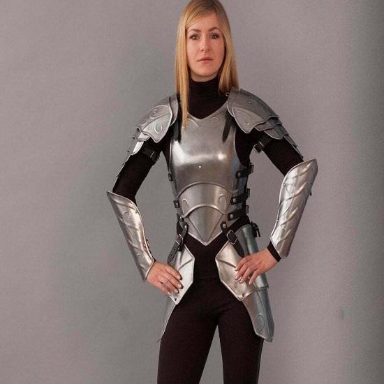 Halloween Female Fantasy Armor Suit, Knight Lady Armour, Women Warrior Armour, Lerp Armour, Lady Armor Halloweenský kostým