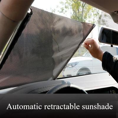 Universal-Rollos mit Saugnapf, Sonnenschutz, nagelfreier Verdunkelungsvorhang, Auto, Schlafzimmer, Küche, Büro, Fenster, Sonnenschutzvorhänge