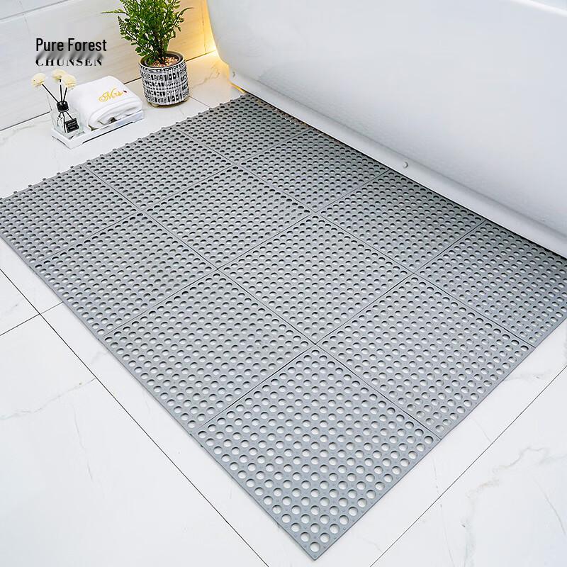 Interlocking PVC Non-Slip Floor Mats (10-Pack) 30x30x1 cm
