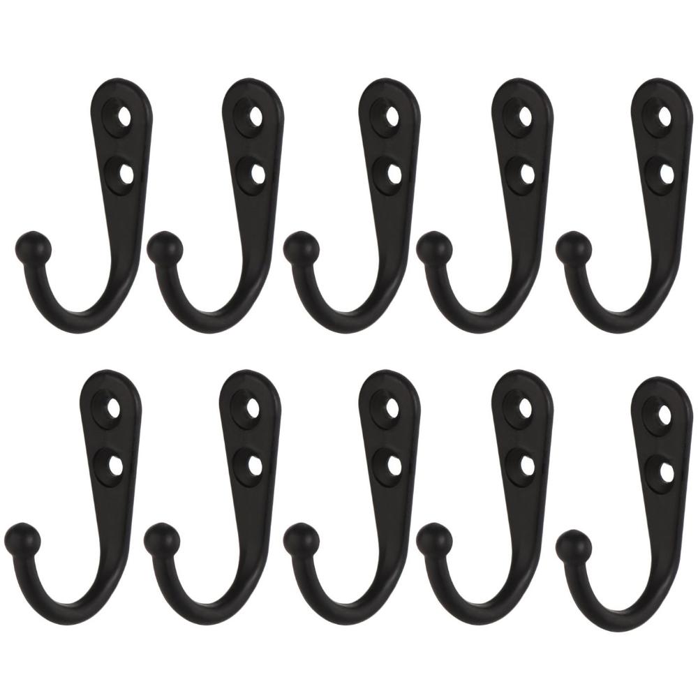 

10PCS Home Supplies Single Prong Retro Hooks Hangers Hat Hanger Bronze Wall Hook