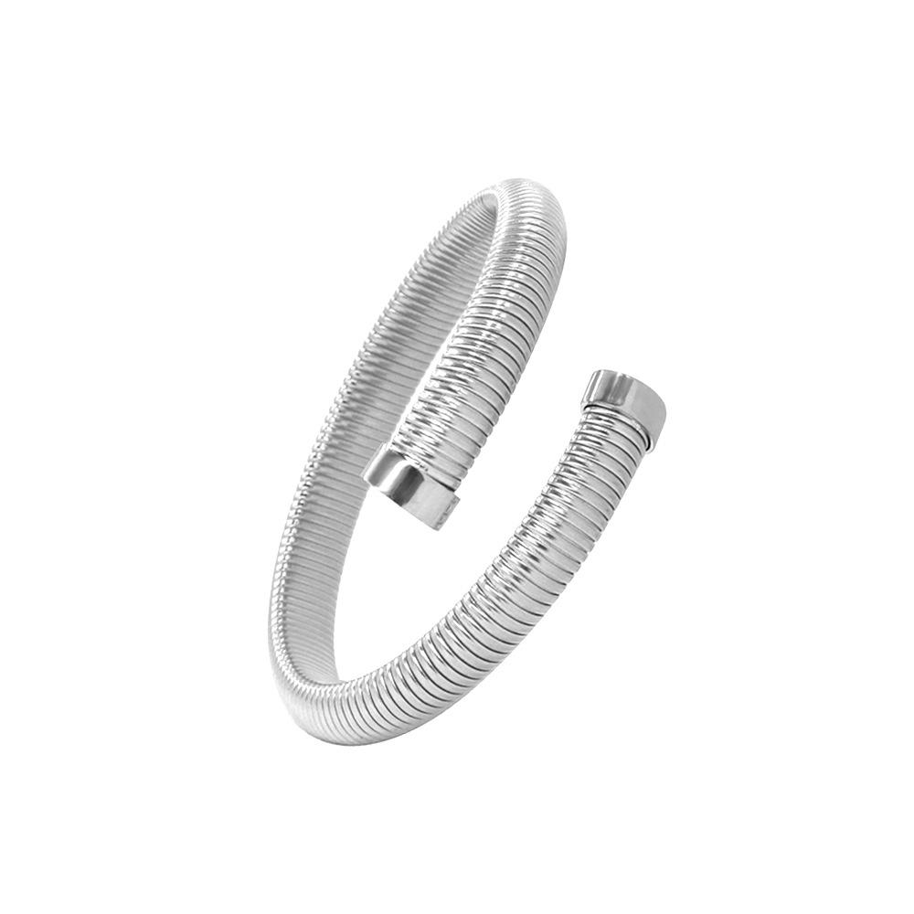 Minimalist Titanium Steel Cross Stripe Bracelet - Unisex Fashion Accessory
