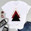 Watercolor Lovely Striped 90s Summer Fashion Women Print Tee Top Tshirt Short Sleeve Lady Female Clothing Casual Graphic T-shirt