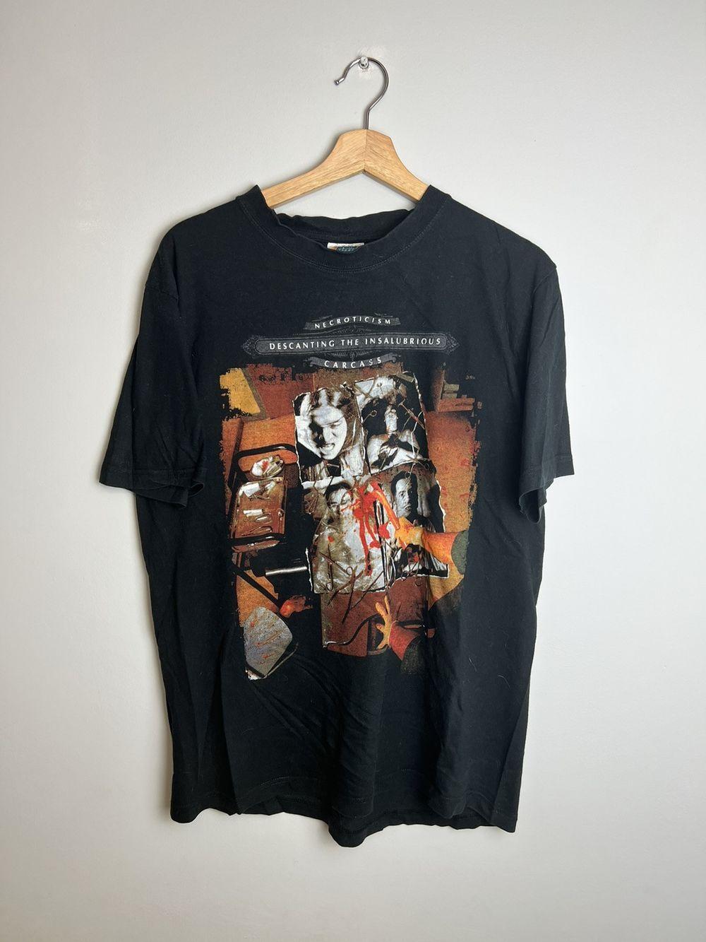 Vintage 90 Carcass Necroticism Death Metal Band Black Unisex Tshirt KH7528 XL