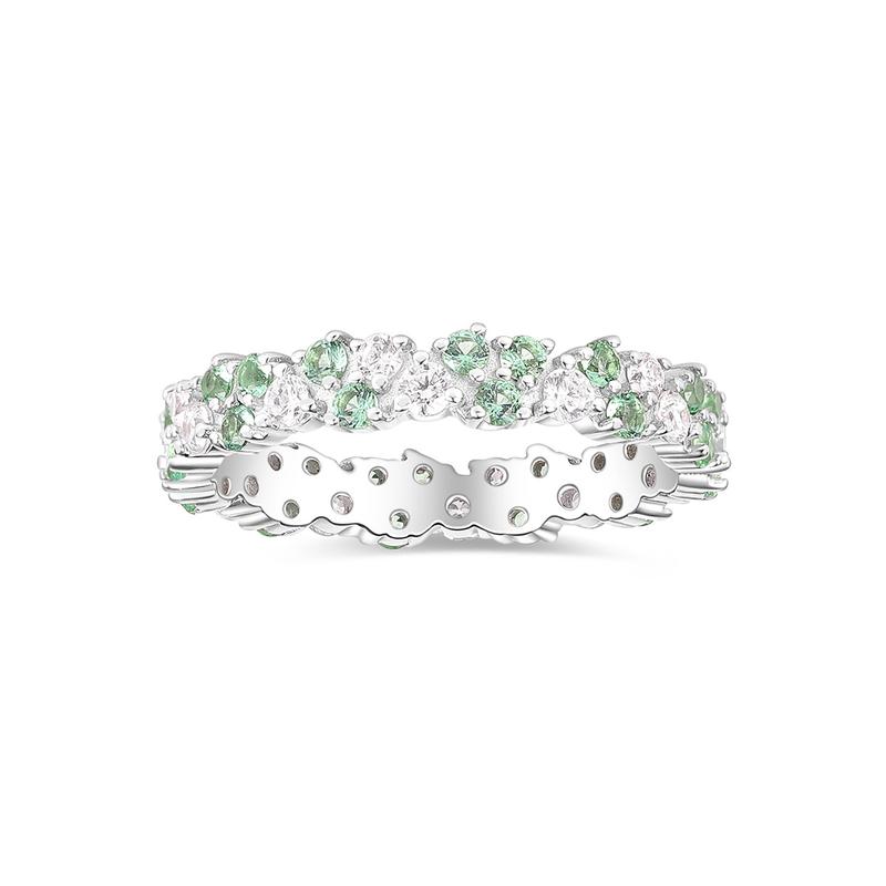 APM Monaco [Romantic Confession] Exquisite and elegant design ring, same style for men and women, couple model, green A22641XLGN