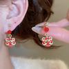 Cartoon Tassel Lion Dance Earrings Awakened Lion Chinese Style Lion Dance Ear Studs Pendant Alloy Drop Earrings Fashion Jewelry