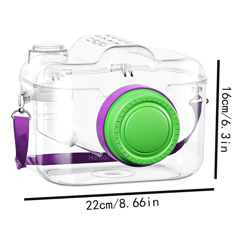 

Carrier For Small Animals Camera Shape Bunny Carrying Chinchilla Travel Cage For Pet Parents Animal Lovers Keepers Travelers
