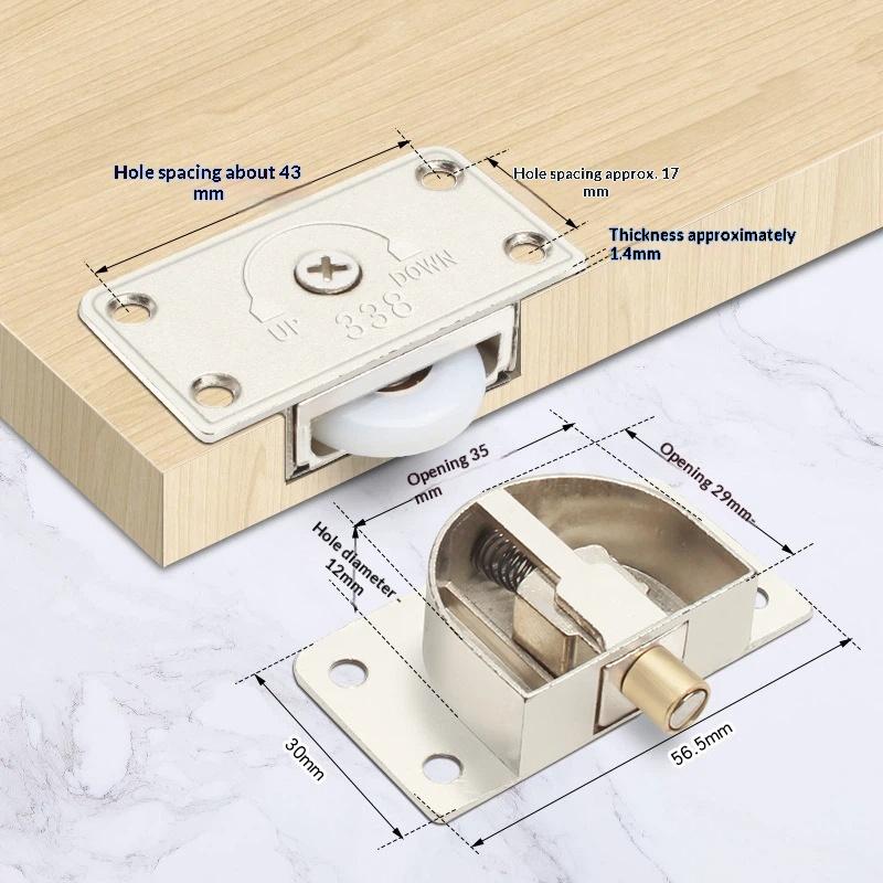 Sliding Door Wheels Pulley Rollers Stainless Steel Furniture Hardware Wardrobe Sliding Door Adjustable Wheels