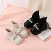 Princess Girls Boots Platform Boots Child Autumn Winter Shoes Kids Low Heels Black Beige Sock Performace Shoes Girl I09026