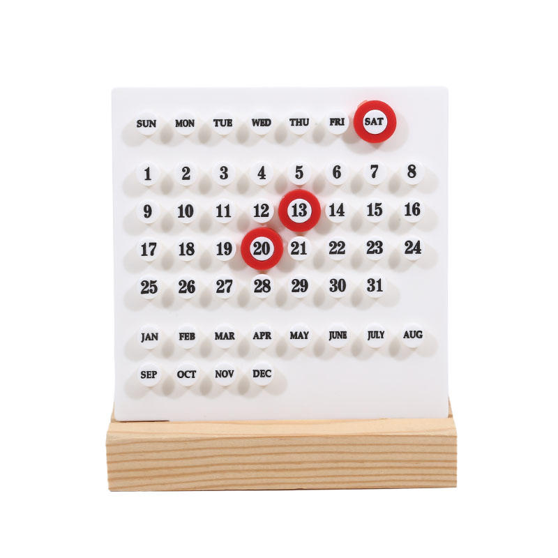 

Акриловая деревянная основа, календарь ручной работы, сделай сам, офисный настольный домашний декоративный цифровой маленький орнамент, десять тысяч лет белый