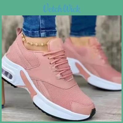 Running Shoes For Women Mesh Breathable Athletic Sneakers With Thick Sole For Casual Wear