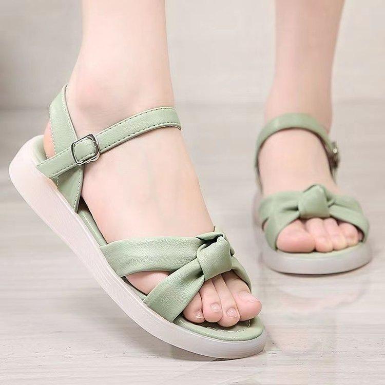 

Platform sandals women s summer 2025 new fashion word with comfortable soft sole fairy style versatile beach sandals 40