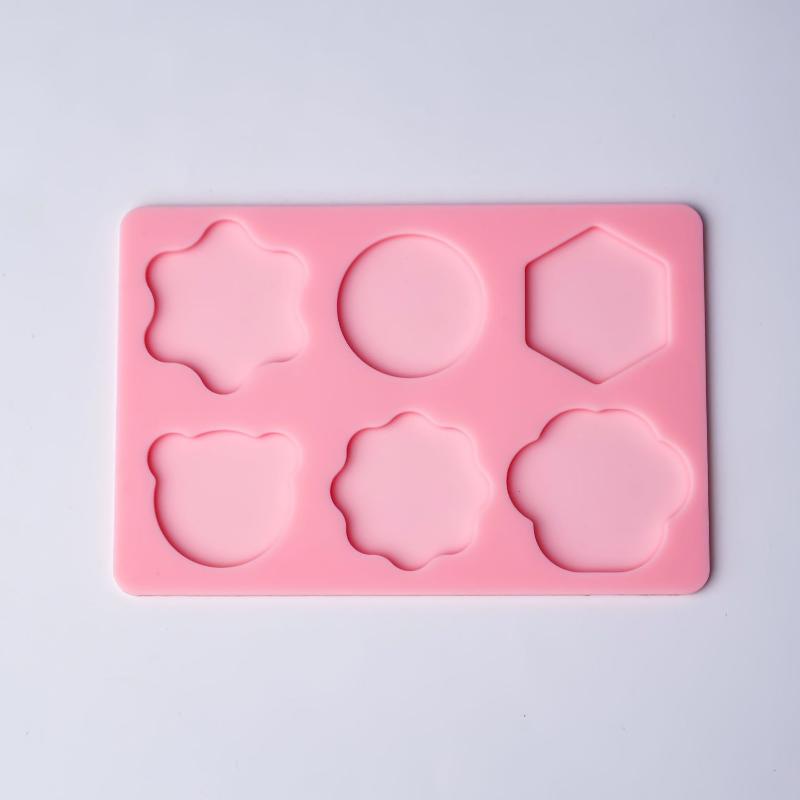 

Wax Seal Stamp Silicone Mold Pad For 25Mm Stamp Sealing Wax Fix Shapes Mats Sealing Fixer Scrapbook Envelope Diy Making Tool 6 Grids рожевий