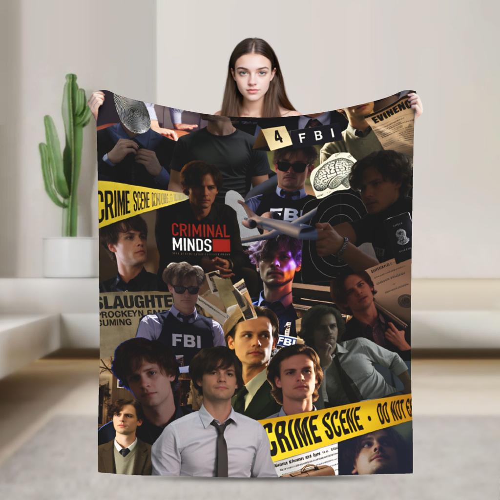 New Arrival Criminal Minds Spencer Reid Flannel Blanket Warm Throw Blanket for Couch Chair Camping Bedspread Sofa Bed Cover