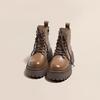 Platform Martin boots women's 2025 autumn new leather retro British style single boots small Maillard short boots