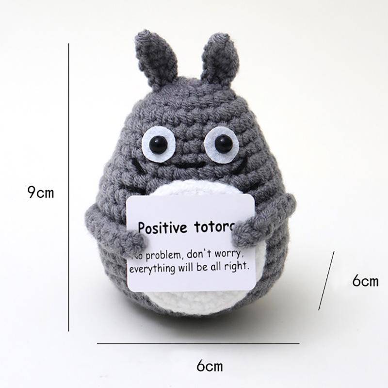 Positive Energy Potato Pocket Hug Handmade AnimalCrochet Mini Doll Funny Wool Gift for Friends or Lover Emotional Support Plant