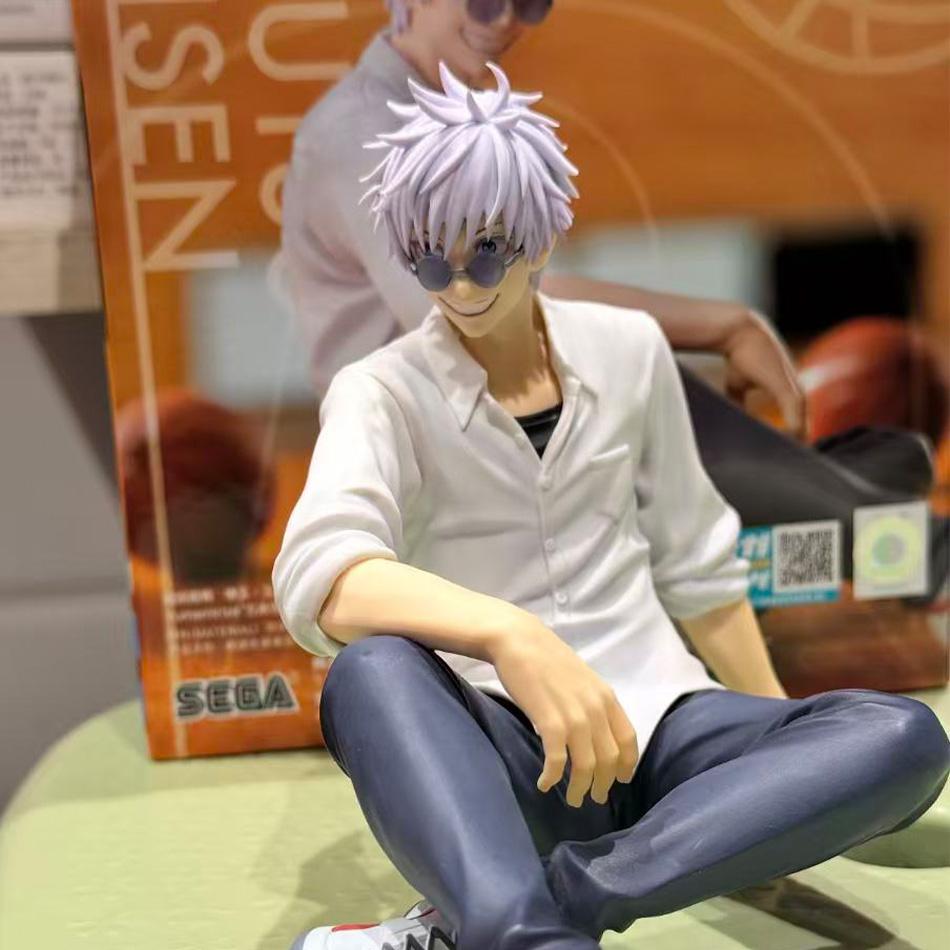 10CM Jujutsu Kaisen Anime Satoru Gojo & Geto Suguru Yumemirize Sitting Posture Action Figure Genuine Model Figurine Toy
