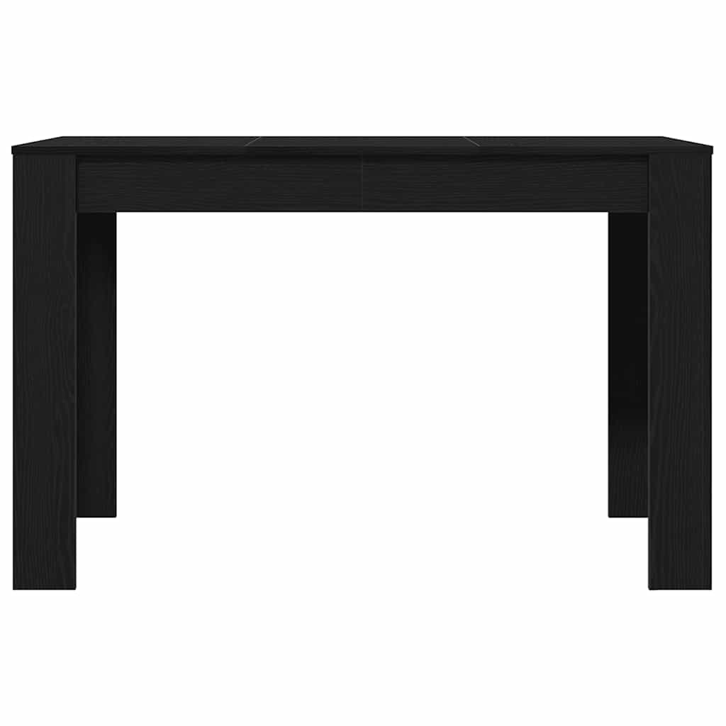 Dining Table Black Oak Effect 120 X 60 X 76 Cm Engineered Wood