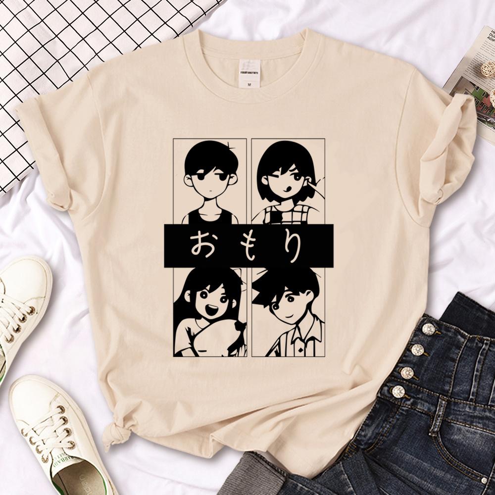 

Женская футболка Omori харадзюку аниме дизайнерский топ девушка аниме одежда y2k 4XL