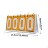 Competition Scoreboard with Flip Number Display, Tabletop Score Keeper for Volleyball Events
