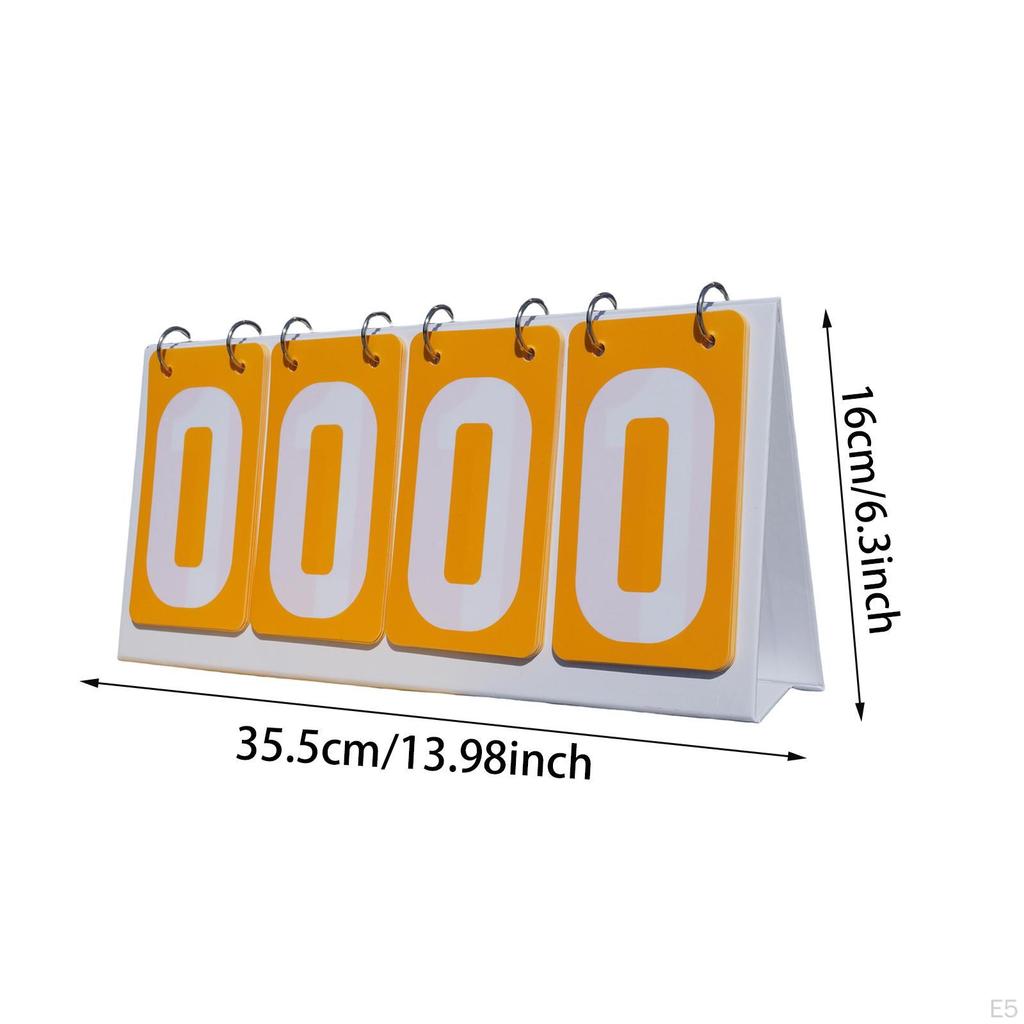 Competition Scoreboard with Flip Number Display, Tabletop Score Keeper for Volleyball Events