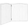 Vidaxl Foldable Dog Gate, With Door, 4 Panels, White, 320 Cm