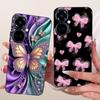 Hülle für Tecno Camon 19 Pro CI8, Camon19 Pro 5G CI7n, Schutzhülle mit hübschem Schmetterlingsmotiv, weiche Silikonhülle, schwarz, für Tecno Camon 19 Neo Etui