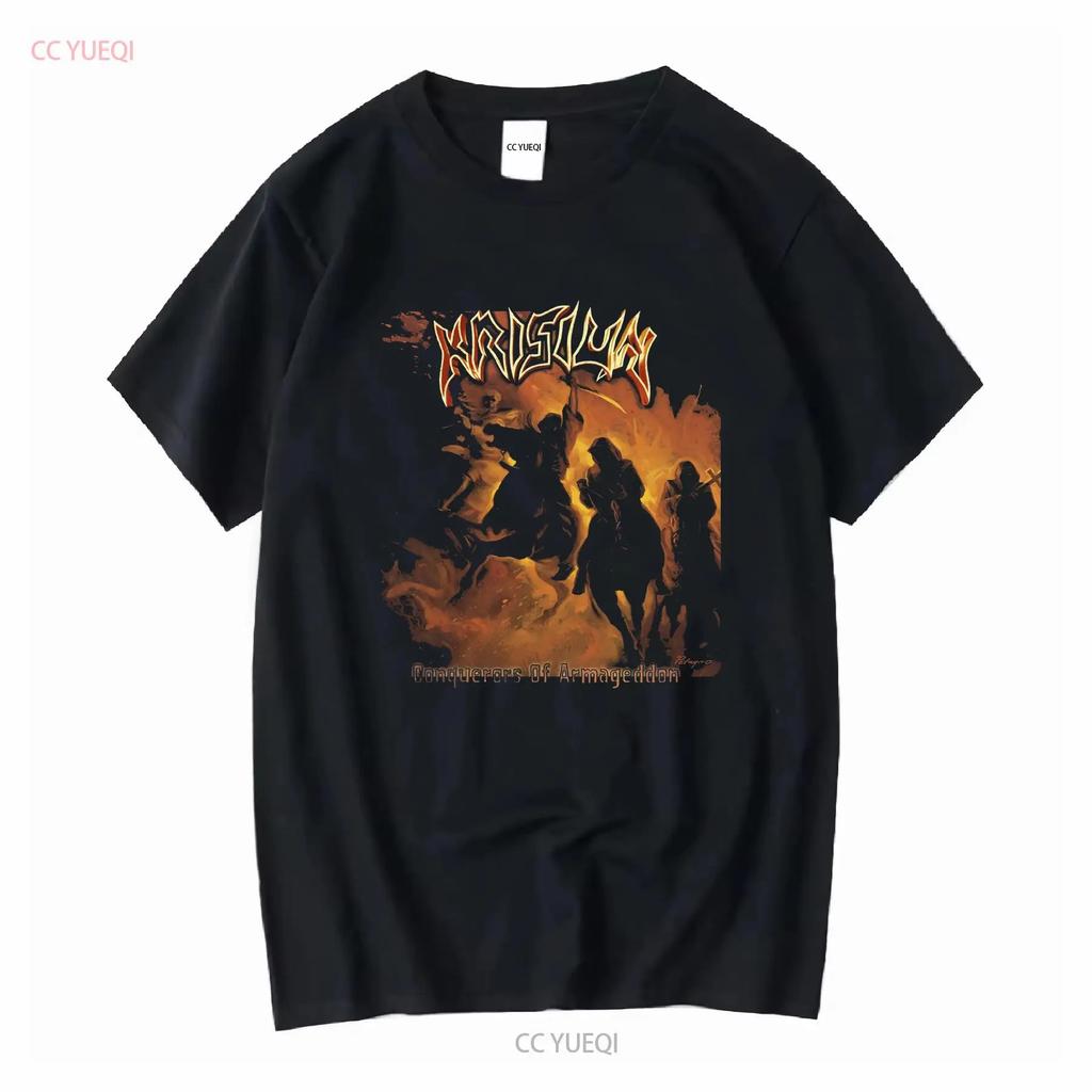 Krisiun Conquerors of Armageddon T-shirt Zwart Heren S tot 5XL PM1104 vintage Gewassen Zacht Rekbaar Veelzijdig grafisch Licht