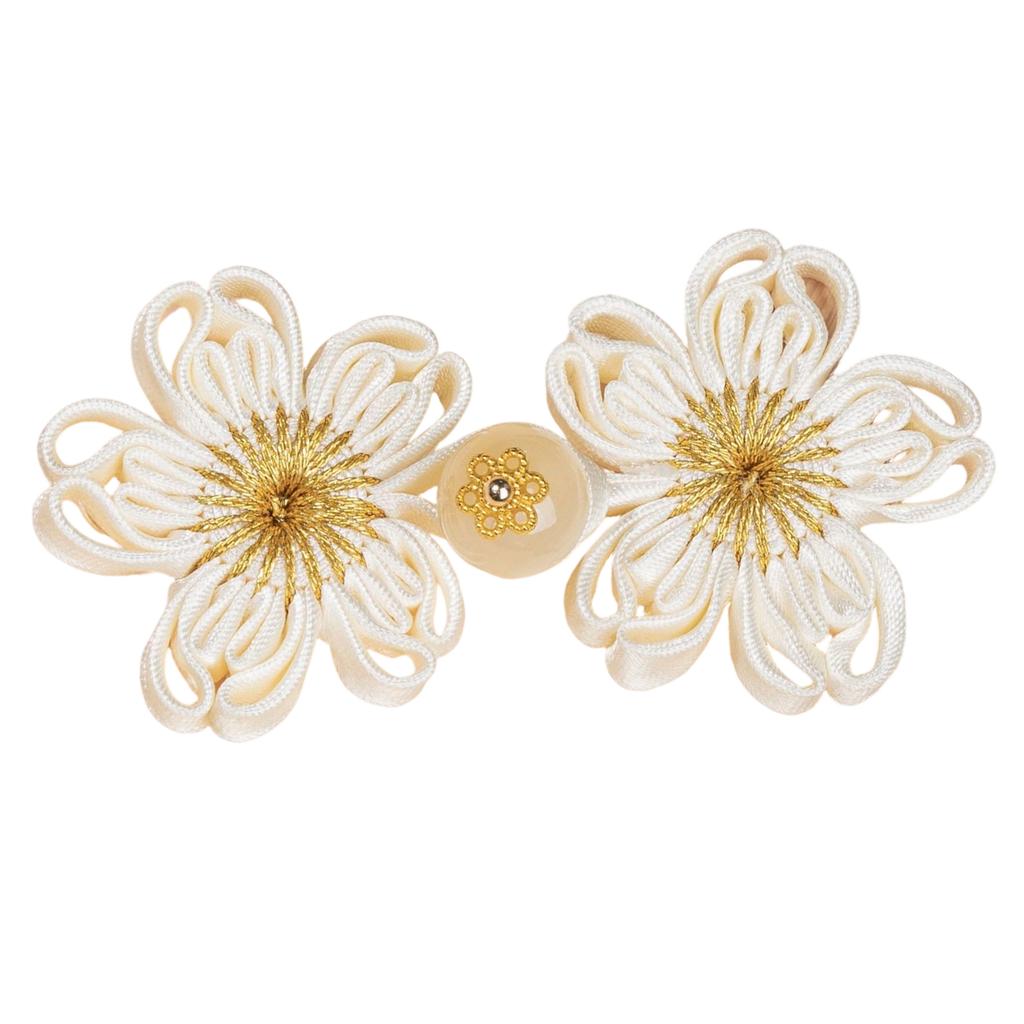 Flower Shape Fabric Cheongsam Button Traditional Chinese Knot Buttons for Dress Cloaks Coat Decorative Sewing Fasteners