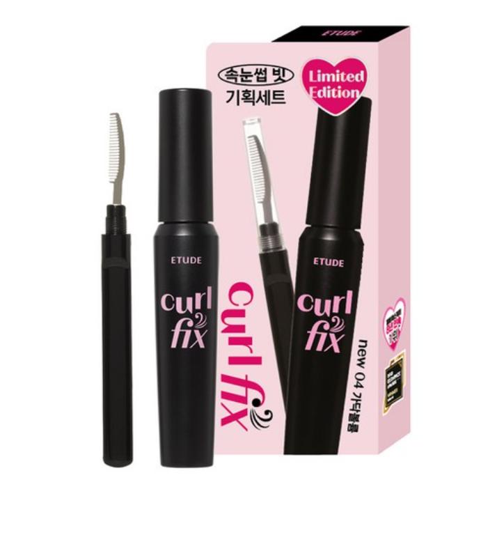 ETUDE Тушь для ресниц Curl Fix 8 г + Набор расчесок для ресниц