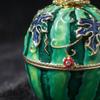Egg-Shaped Jewelry Box Decorative with Hinged Lid Elegant for Vanity