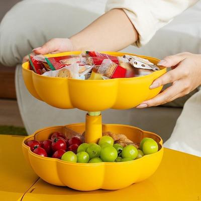 Geteilte Servierplatte Halloween Kürbis Snackhalter Wiederverwendbarer Stapelbehälter für