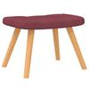 Rocking Chair with Ottoman Fabric Burgundy