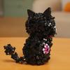 Black Cat Building Blocks Set Cute Pet Animal Model Micro Brick Diy Kit For Adults Creative Home Decor Gift Collectible Toy