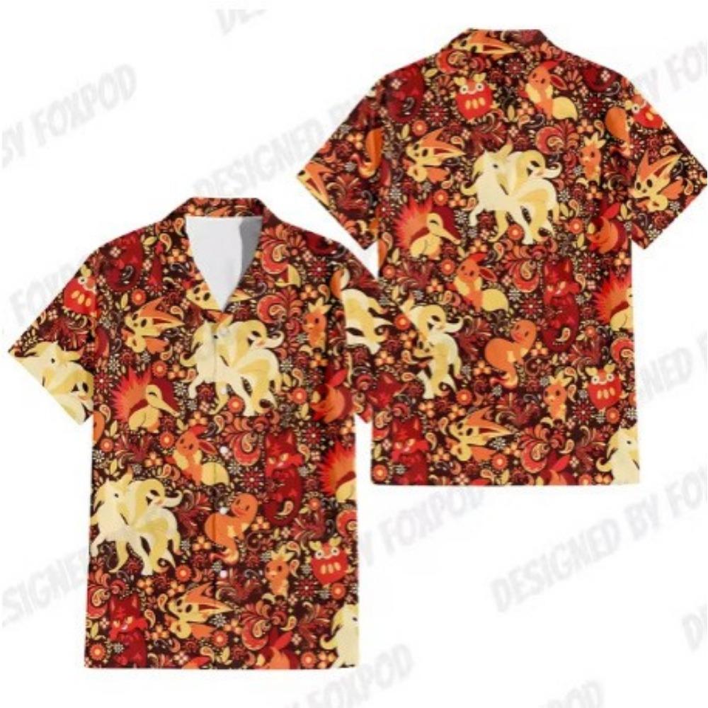 Nuevas Camisas Amarillas Hawaianas para Hombre Pintura Creativa de Paisaje Chino Manga Corta Camisas Aloha Estilo Cubano Verano
