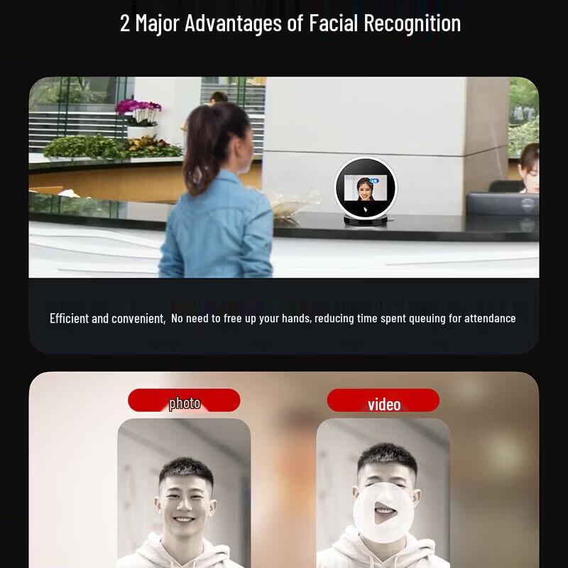 DingTalk W1X Ultra Facial Recognition Attendance Machine CN Plug (adapter Included)