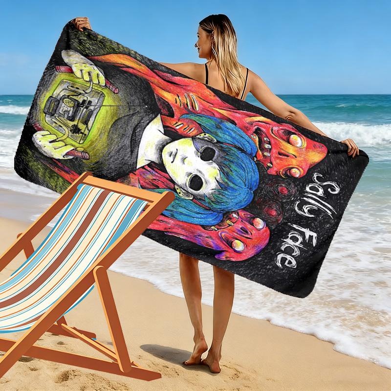 Sally Face 2D Flat Print Beach Towel, Large Soft Quick Dry Towel for Beach Camping SwimmingZSTJ0915092