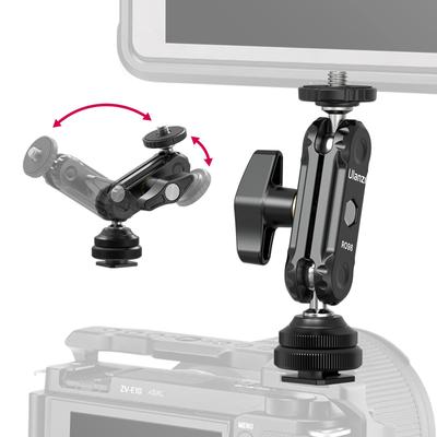 ULANZI Magic Double Ball Head with Cold Shoe Adapter and Multifunctional Double Ball Ball Head Cold Shoe Arm with Cold Adjustable Compatible with