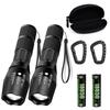 High Power Led Flashlight Camping Torch 5 Lighting Modes Aluminum Alloy Zoomable Light Waterproof External 18650 Battery Lantern