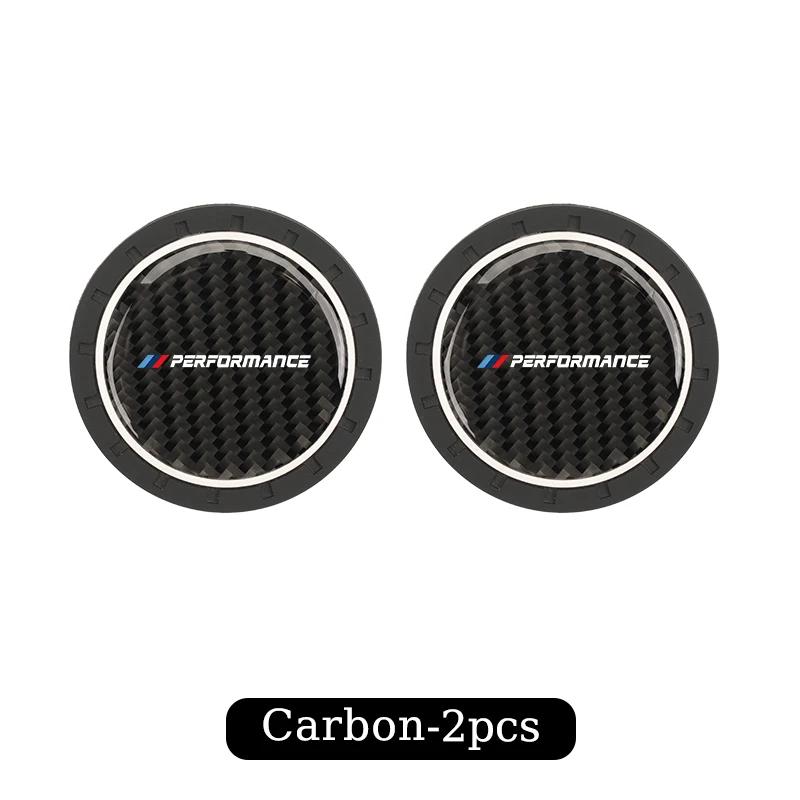 Nouveau 2 PCS Porte-gobelet intérieur de voiture Tapis pour tasse d'eau Tapis étanche Pour BMW M Performance Série 1 2 3 4 5 7 X2 X3 X4 X5 X6 X7 M2 M3