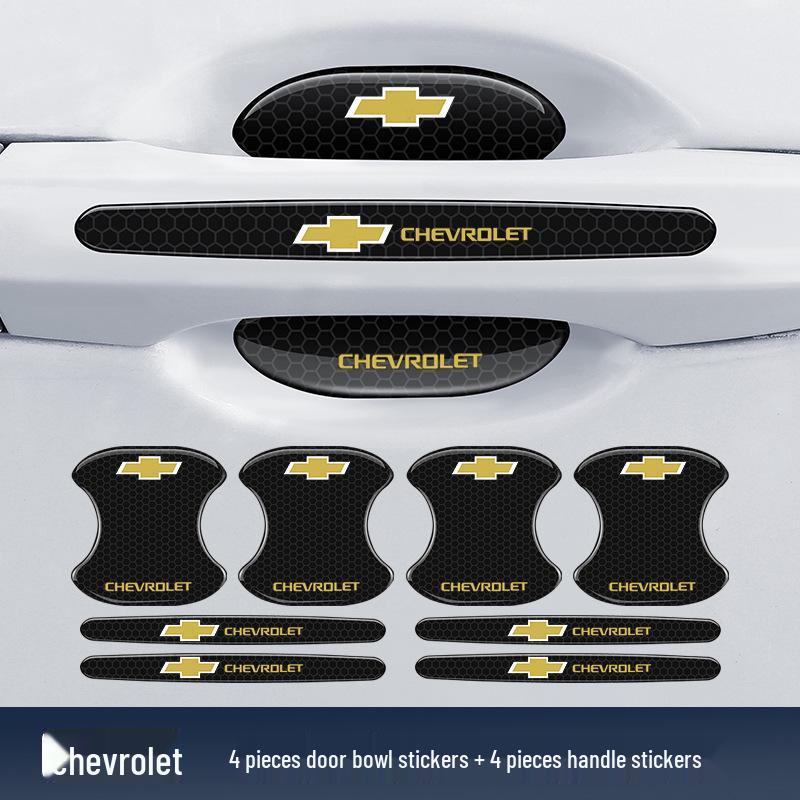 Black Reflective Rhombus Car Door Handle Protector: Anti-collision, Anti-scratch, Wear-resistant Sticker