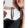 Fashion Exaggerated Leopard Print Big Circle Earrings Female Stylish Sexy Geometric Earring Eardrop Ear Stud Earring Accessories