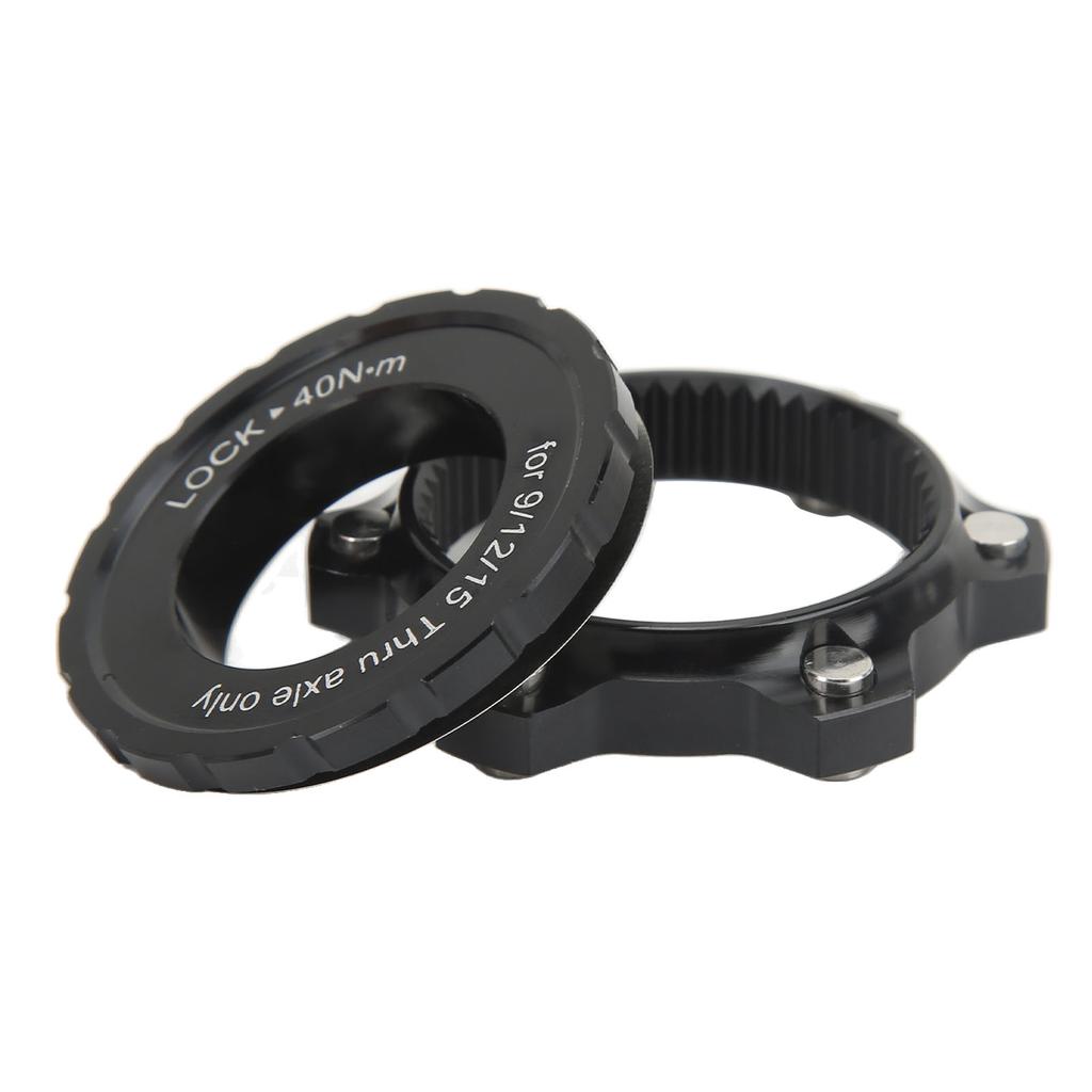 Bike Center Lock Disc To 6 Pin Disc Adapter Aluminum Alloy Bike Hubs Middle Lock Conversion Base with Lock Cover Black