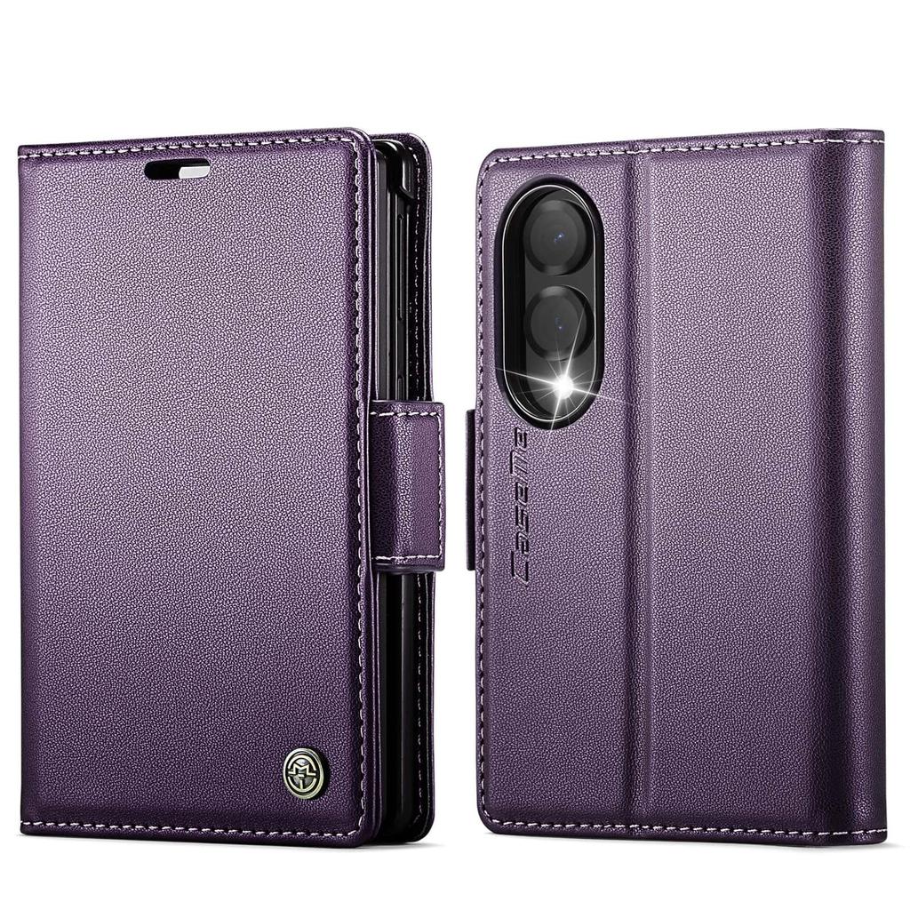 For Samsung Galaxy Z Fold 8 Case Leather Wallet RFID Blocking Card Slot Foldable Kickstand Magnetic Shockproof Luxury Cover
